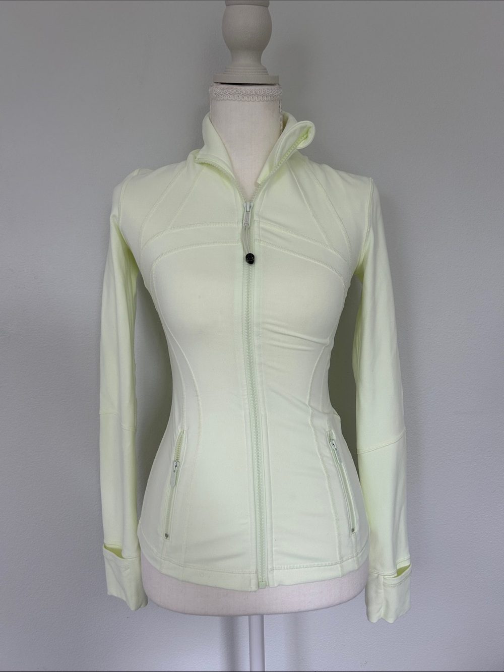 lululemon athletica Pale Yellow Zip-Up Bomber Jacket